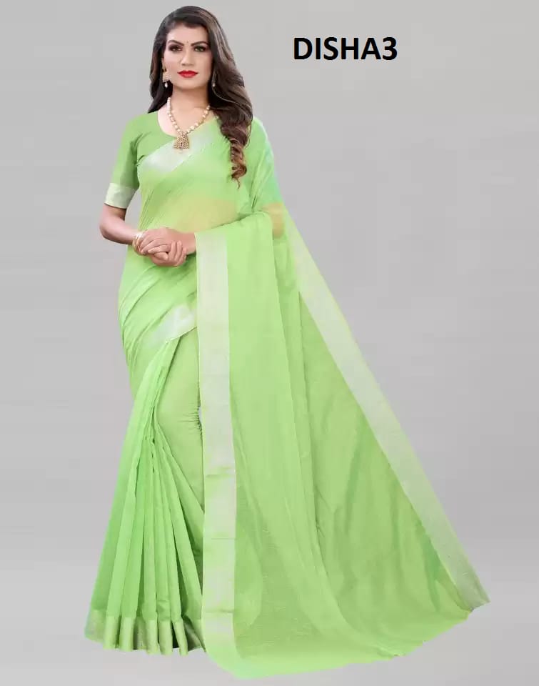 Women Designer Saree (Green, 6.3 m)