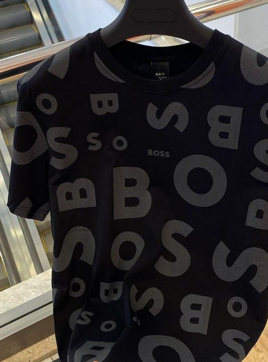 Men's Boss Trending T-Shirts (Black & Grey, S)