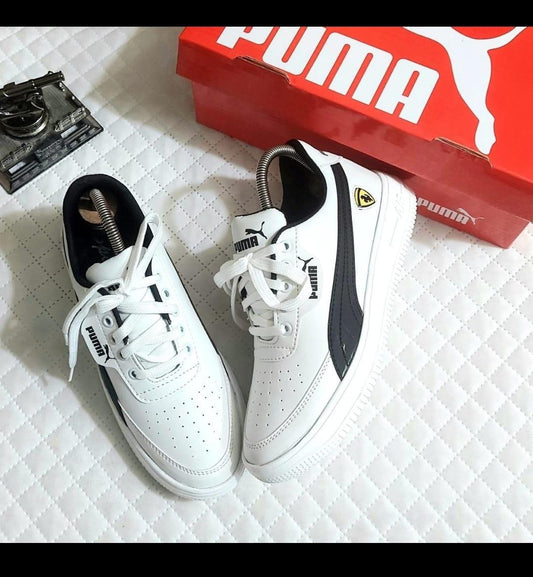 Sneakers for Men (White & Black, 6)