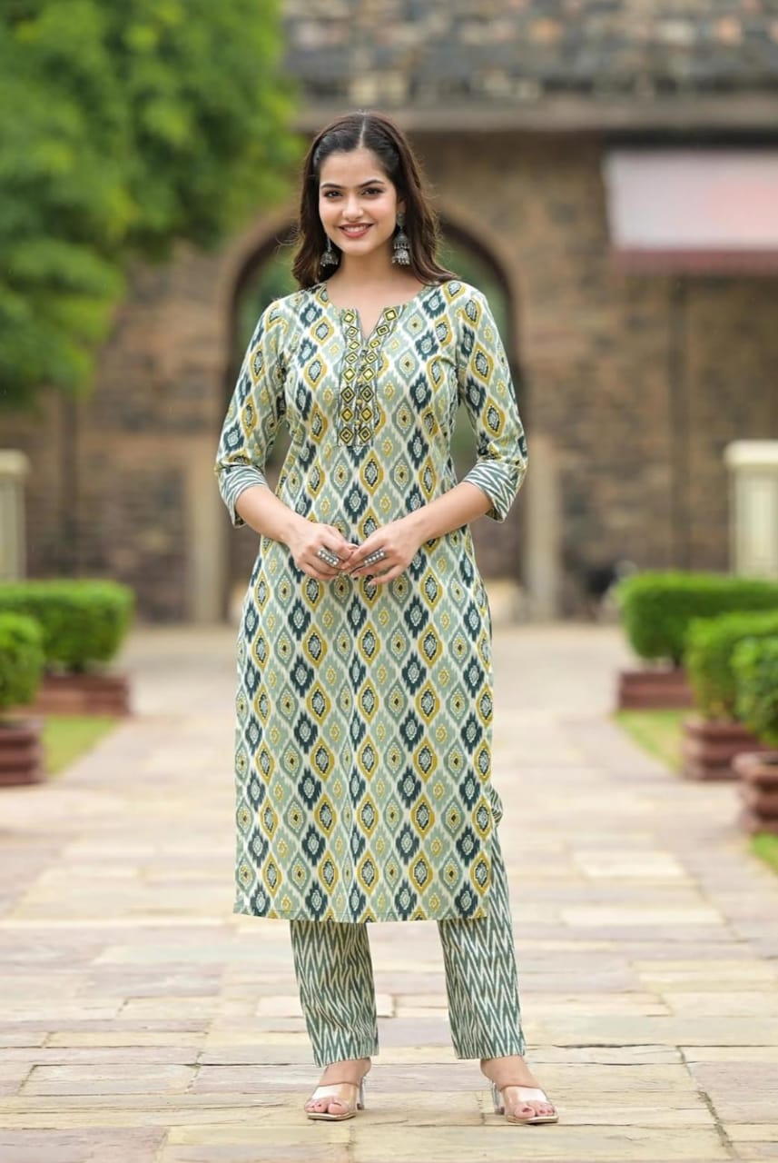 Women Viscose Rayon Kurta Pant Dupatta Set