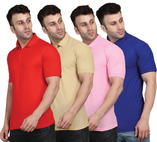 Men's Half Sleeves Polo Neck T-shirt