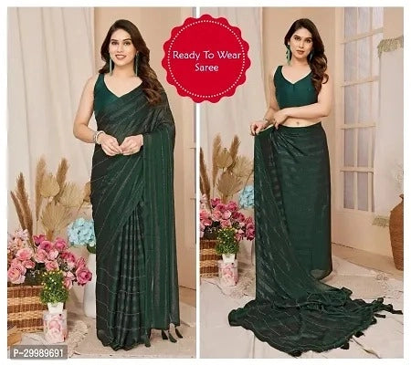 Georgette Striped Saree for Women (6.3 m)