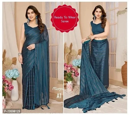 Georgette Striped Saree for Women (6.3 m)