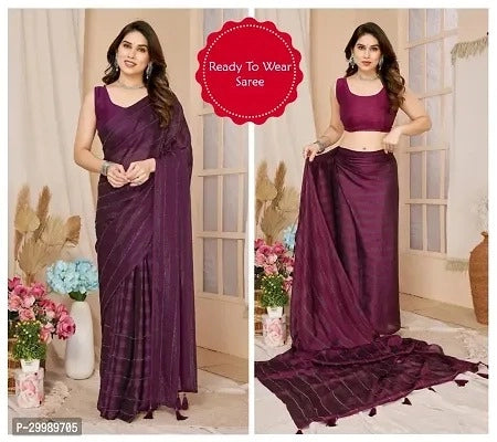 Georgette Striped Saree for Women (6.3 m)